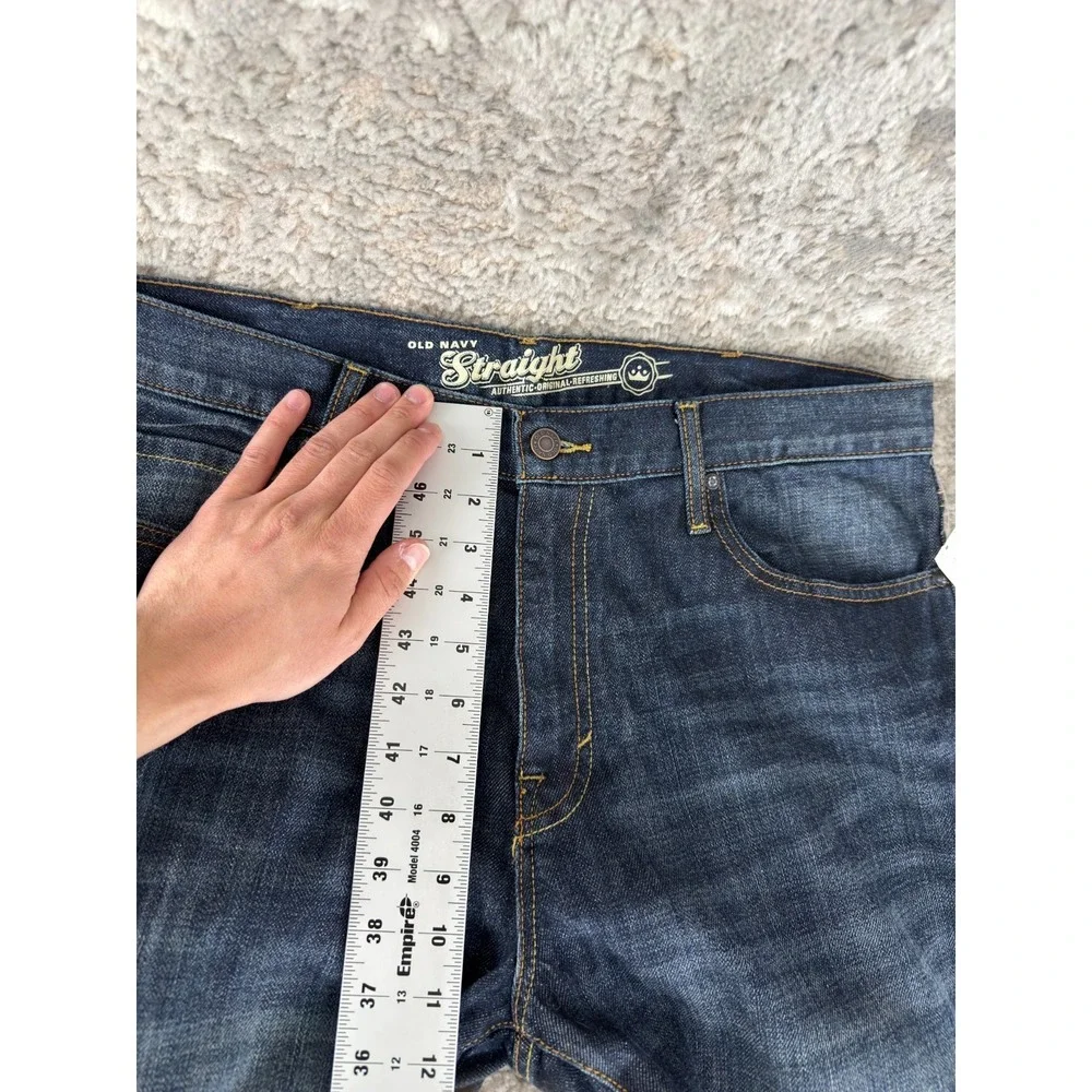 NEW Old Navy Size 36W 30L Straight Leg Denim Jean Pants Casual Button Zip NWT